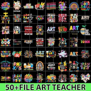 Bundle Png Kunstlehrer, Kunstlehrer Png-Bundle, Boho Lehrer Png-Bundle, Lehrer Png-Bundle, Lehrer Wertschätzung Bundle, Lehrer Png