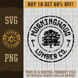Morning Wood Lumber Company SVG PNG Divertente Sarcasmo Adulto Sarcastico Trendy File di incisione laser Toppa per cappelli in pelle Design Logo vettoriale File di taglio