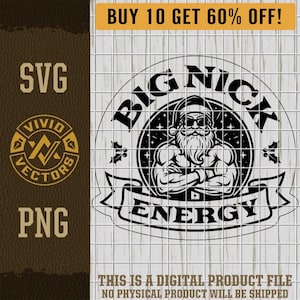 Christmas PNG Big Nick Energy Funny Santa SVG Adult Merry XMas Holiday Cheer Laser Engrave Leather Hat Patch Design Vector Logo Cut File Joy