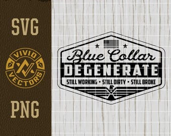 Blauwe kraag gedegenereerde SVG lasergravure bestand leren hoed patch ontwerpen, vector logo gesneden bestanden brak nog steeds vuile handen aan het werk, png PNGEgg