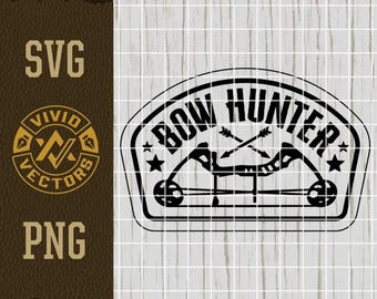 Bogen Jäger SVG Jagd PNG Hirsch Elch Pfeil & Bogen Weißwedeljagd Im Freien Natur Laser Gravur Leder Hut Patch Design Vektor-Logo Cut File