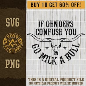 性別に戸惑うなら、SVG 面白いミルク・ア・ブル（大人向け政治的皮肉）レーザー PNG 彫刻レザーハットパッチデザイン ベクターロゴ カットファイル