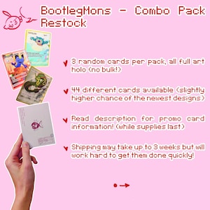 COMBO- BootlegMons Booster Pack (3 cards per pack)