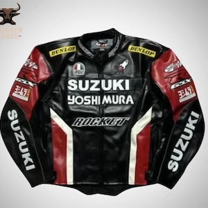 Suzuki GSXR Cowhide Leather Motorcycle Jacket – CE Approved Riding Gear