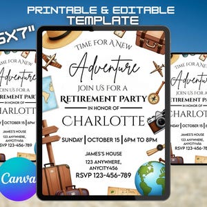 Surprise Retirement Party Invitation Template: Elegant, Editable (Instant Download)