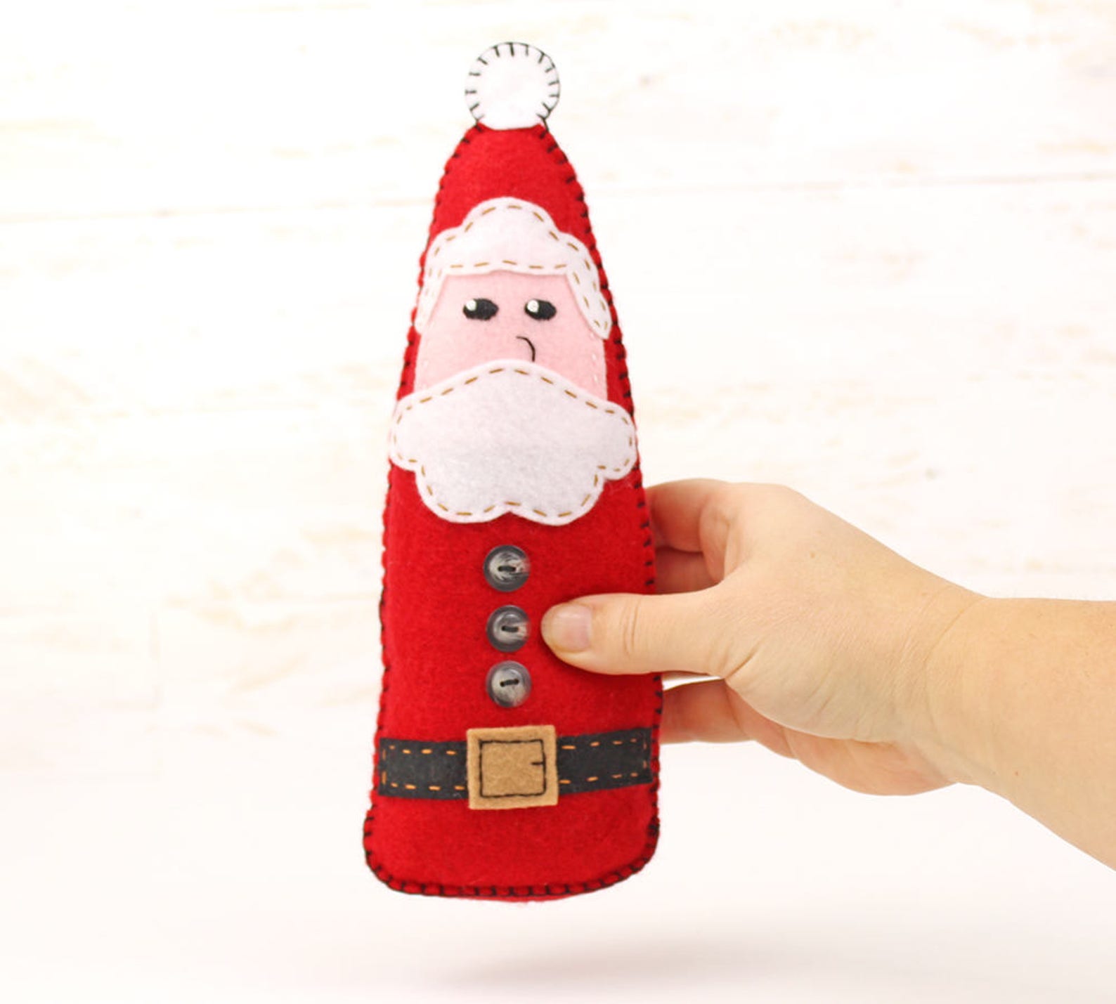 Santa Claus Sewing Pattern How to Sew a Felt Santa Felt Etsy
