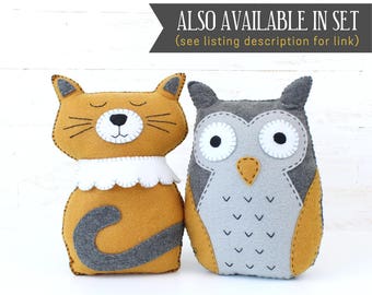 最高の品質 Felt Owl Sewing Pattern, Stuffed Owl Plushie Hand Sewing 全巻セット