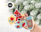 Felt Christmas Ornaments Pattern | Hygge Nordic Folk Art (PDF Pattern)