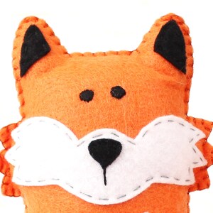 Close up of handmade fox face