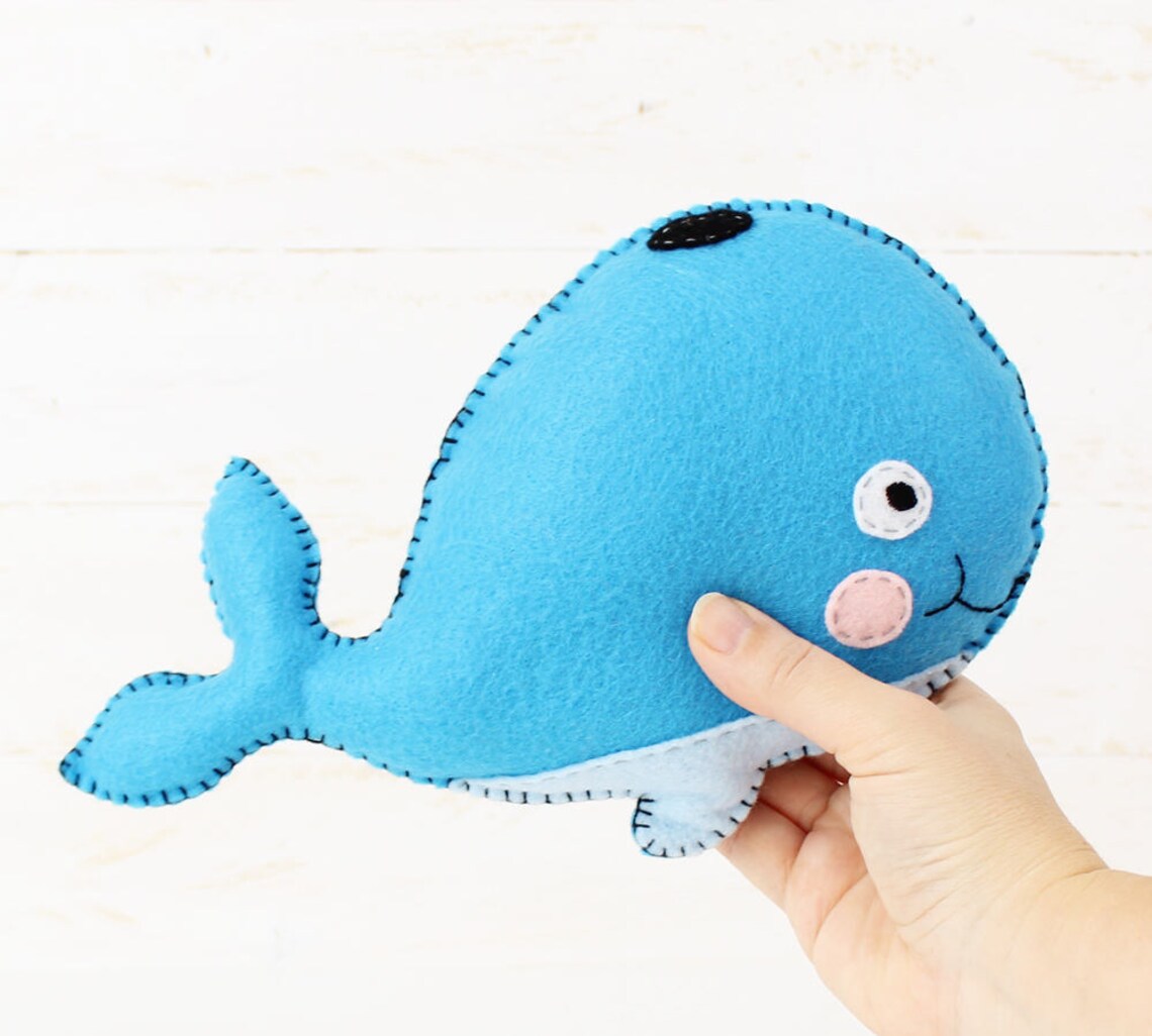 Whale Sewing Pattern Stuffed Whale Hand Sewing Pattern Felt Etsy Ireland