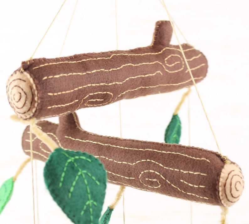 Woodland Mobile Sewing Pattern DIY Woodland Nursery Mobile Etsy