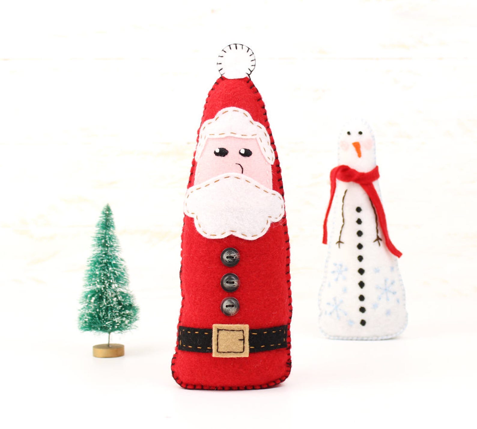 Santa Claus Sewing Pattern How to Sew a Felt Santa Felt Etsy