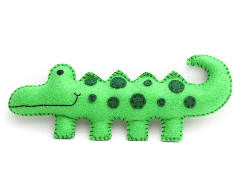 Crocodile Sewing Pattern Felt Alligator Pattern Sew by Hand Etsy
