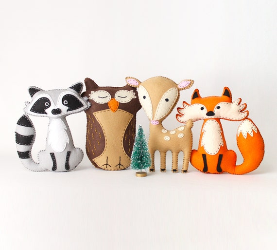 woodland stuffed animal collection