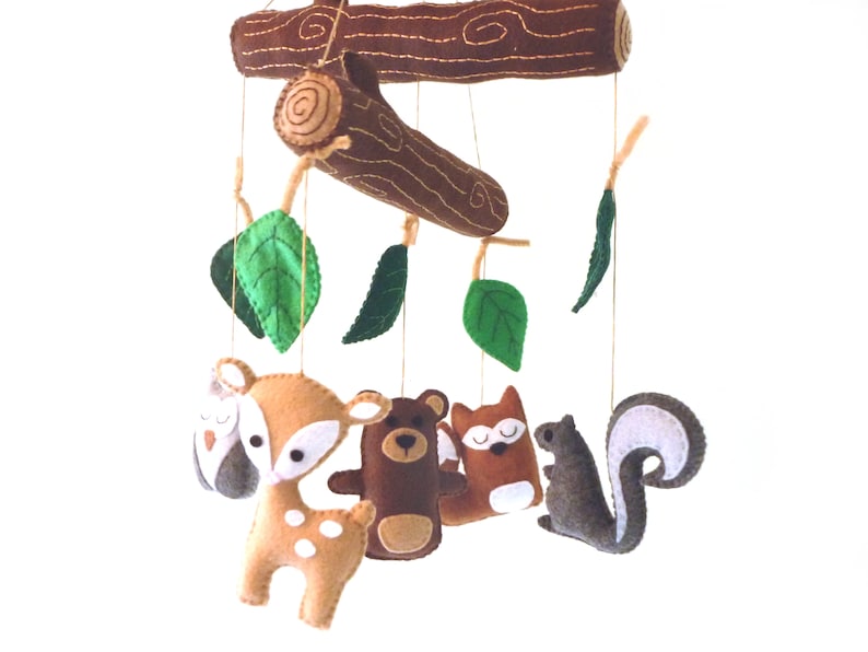 Woodland Mobile Sewing Pattern DIY Woodland Nursery Mobile Etsy New Zealand