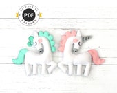 Horse Sewing Pattern, Plush Unicorn Pattern, Hand Stitching Tutorial, PDF SVG DFX