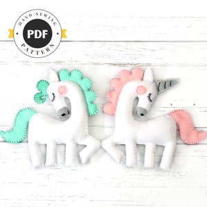 Horse Sewing Pattern, Plush Unicorn Pattern, Hand Stitching Tutorial, PDF SVG DFX
