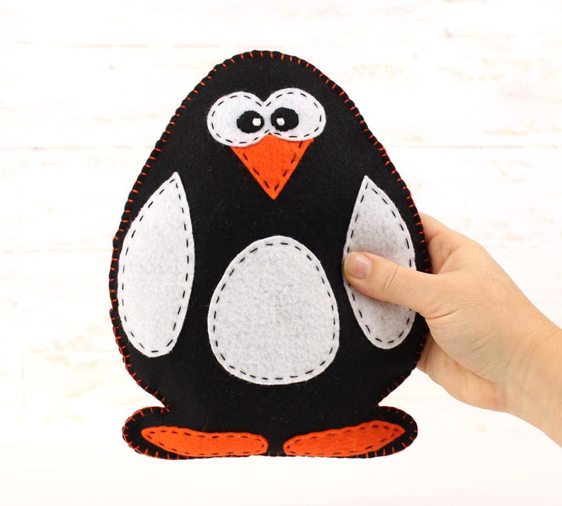 Penguin Sewing Pattern Felt Penguin Hand Sewing Pattern Etsy UK