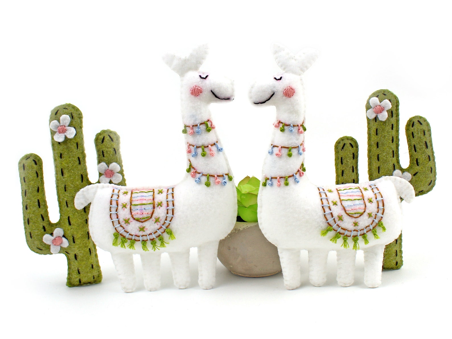 Llama Cactus Pattern Print Dress