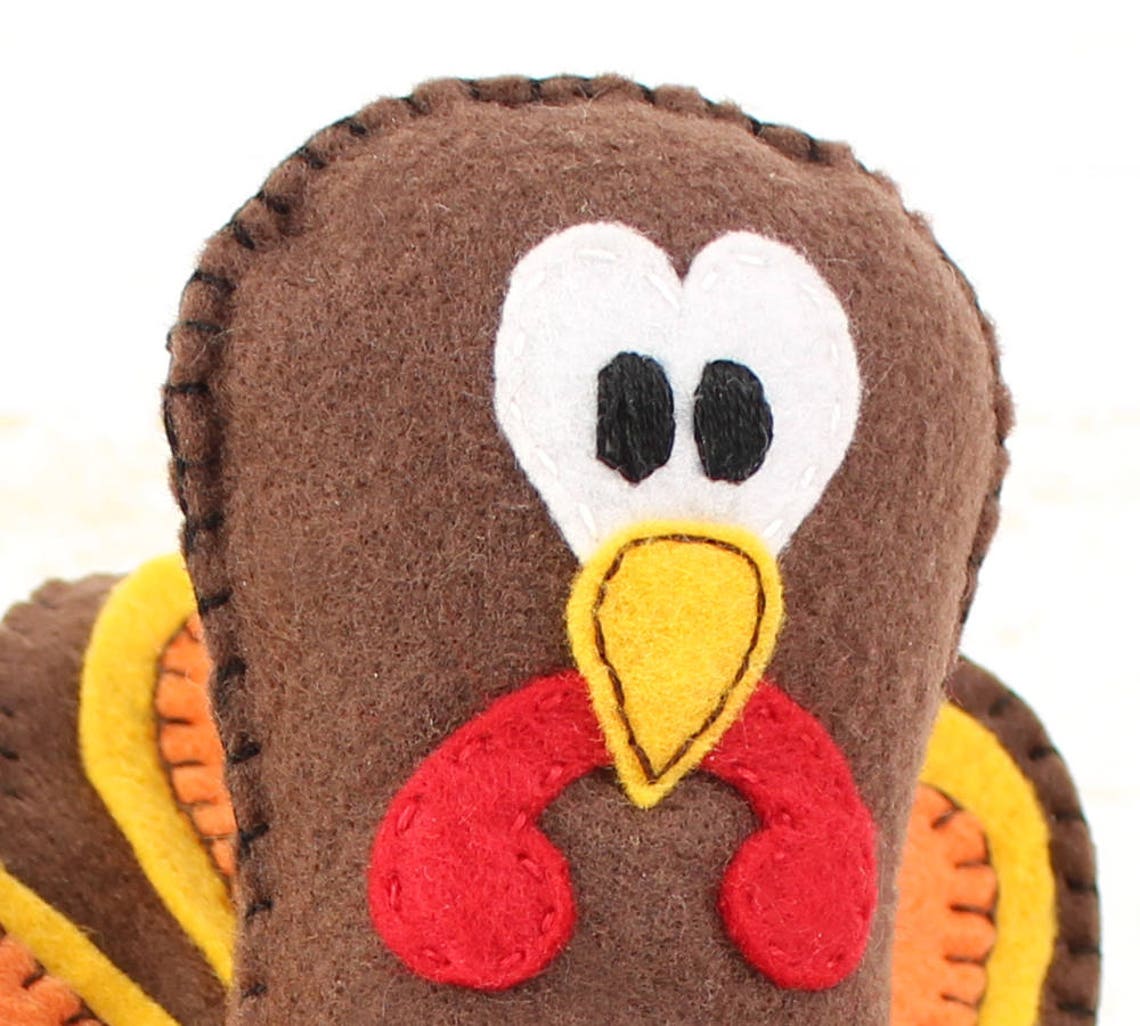 Turkey Sewing Pattern Felt Turkey Stuffed Animal Pattern Etsy