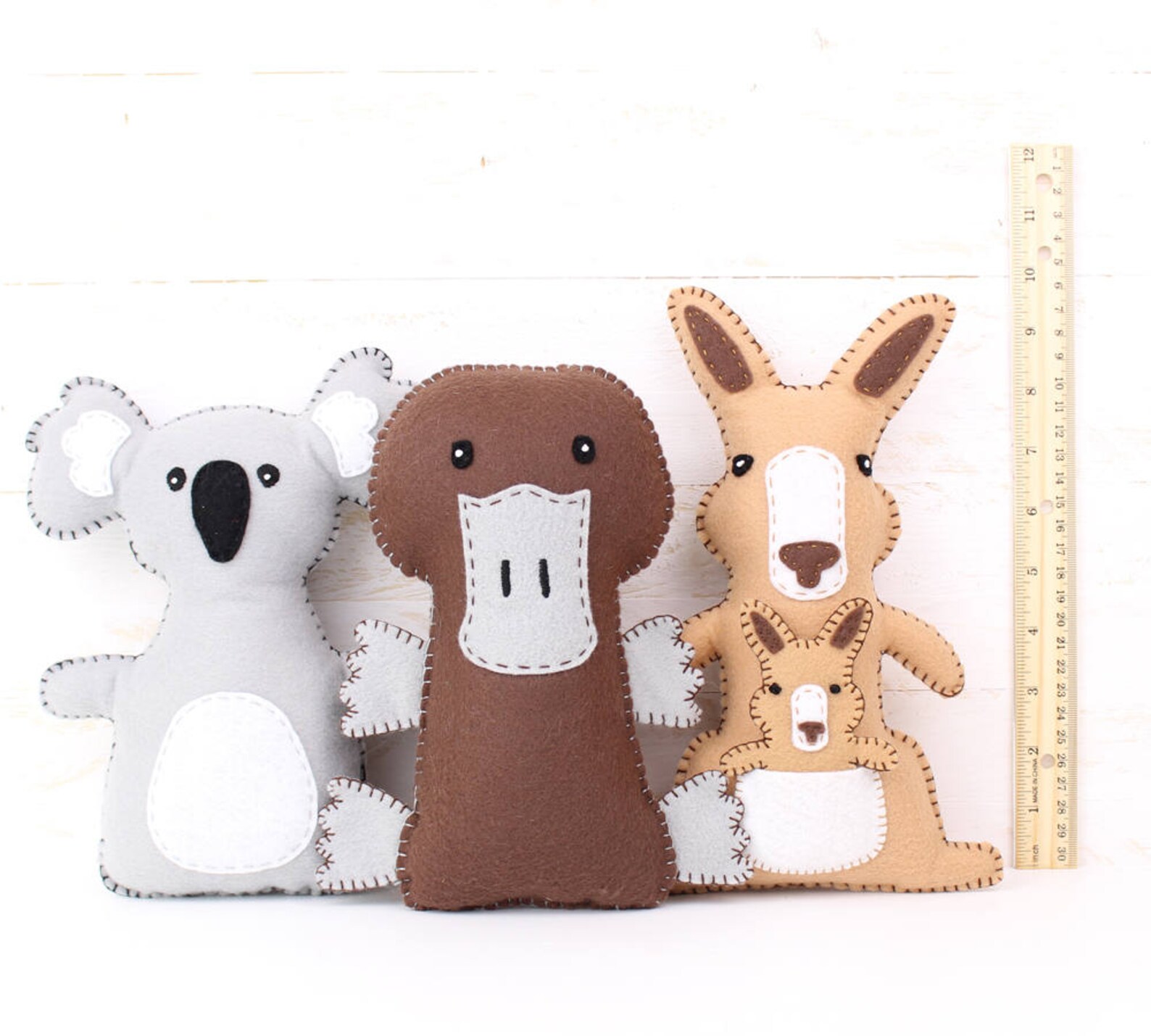 Australian Animal Sewing Patterns Felt Hand Sewing Patterns Etsy