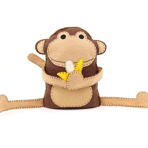 Hand sewing monkey pattern