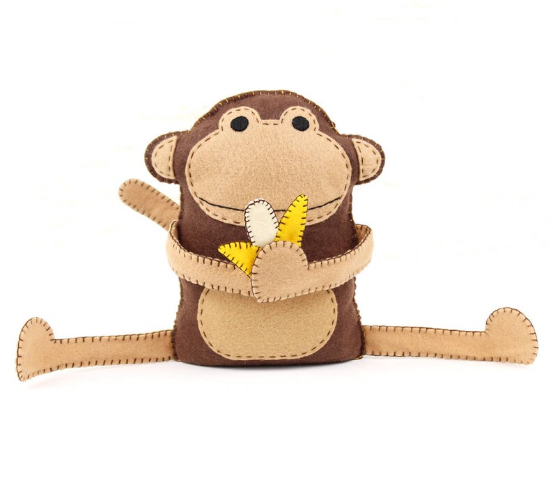 Hand sewing monkey pattern