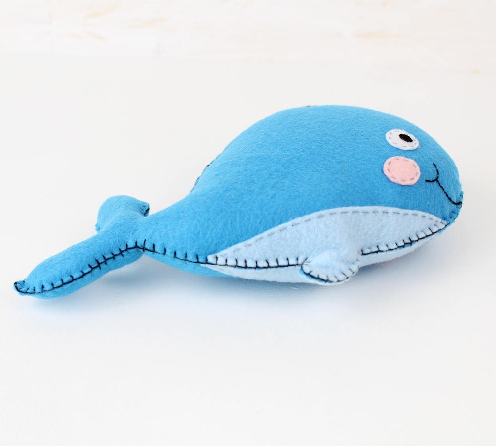 Whale Sewing Pattern Stuffed Whale Hand Sewing Pattern Felt Etsy Ireland