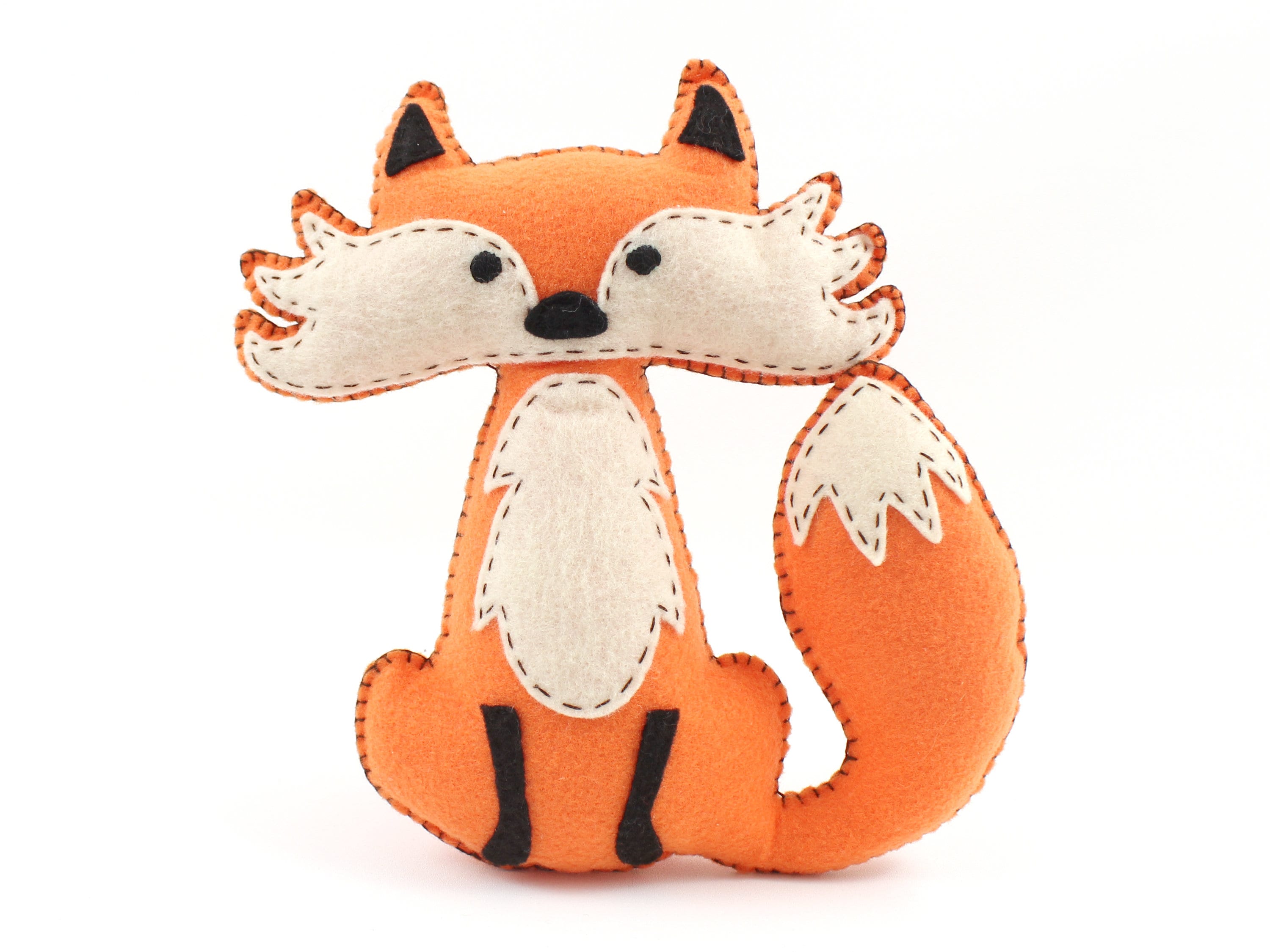 Fox Sewing Pattern Felt Fox Hand Sewing Instructions Easy | Etsy