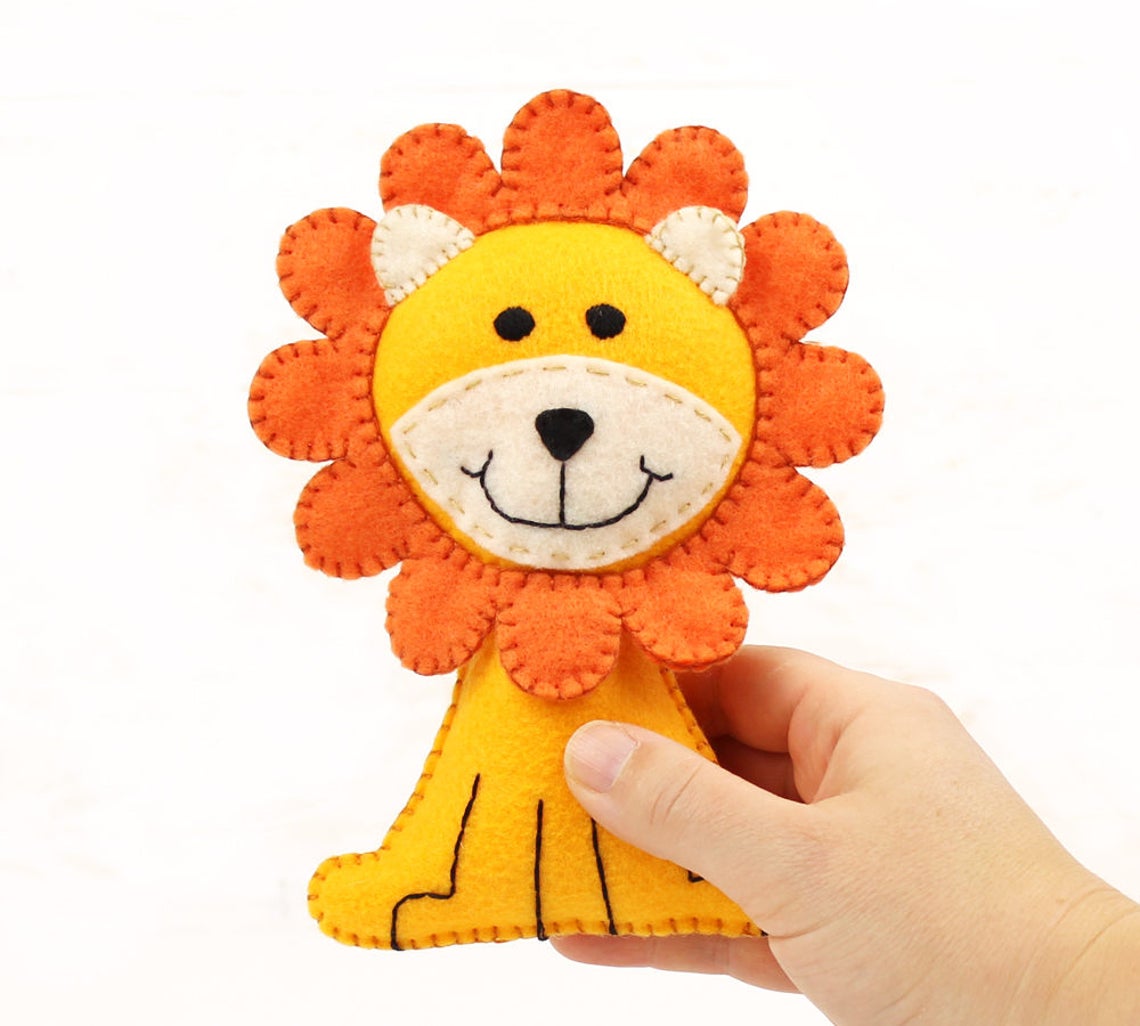 Lion Sewing Pattern Felt Lion Hand Sewing Plushie Sew a Lion | Etsy