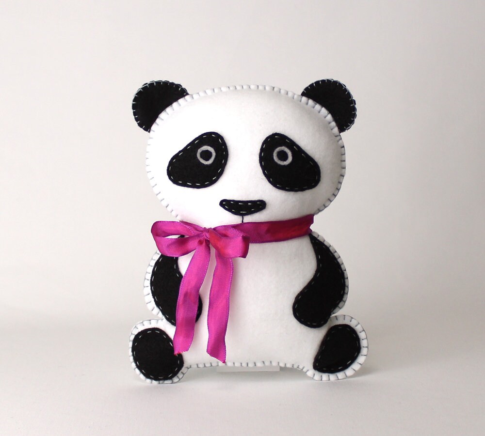 Panda Pattern Felt Panda Bear Sewing Pattern Panda Stuffed | Etsy