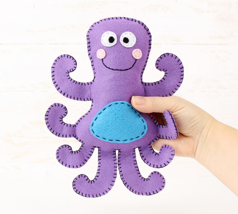 Octopus Stuffed Animal Pattern Octopus Hand Sewing Pattern Etsy