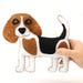 Beagle Sewing Pattern, Dog Hand Sewing Pattern, Sew a Felt Beagle ...