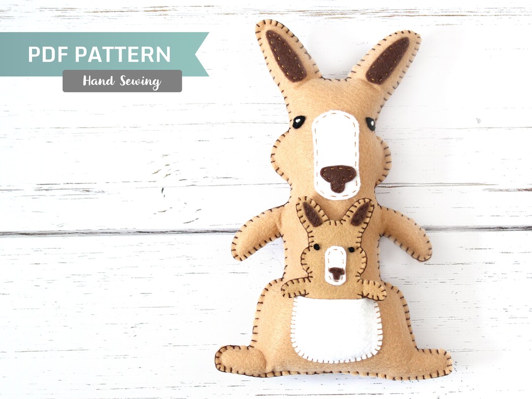 Buy Kangaroo Stuffed Animal Sewing Pattern, Kangaroo Hand Sewing Pattern,  Felt Plush Kangaroo and Joey, Kangaroo Softie Stuffie, PDF SVG DXF Online  in India - Etsy