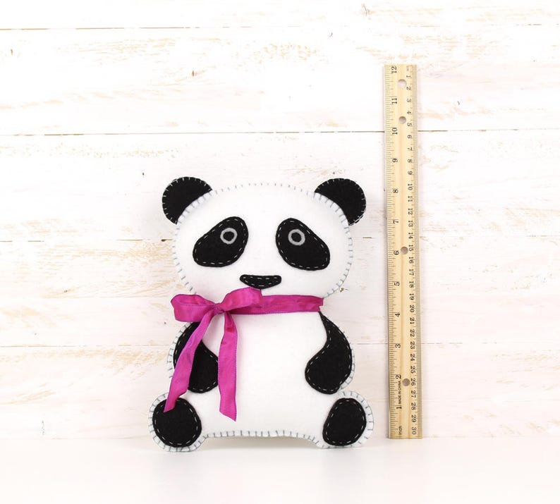 Panda Pattern Felt Panda Bear Sewing Pattern Panda Stuffed Etsy