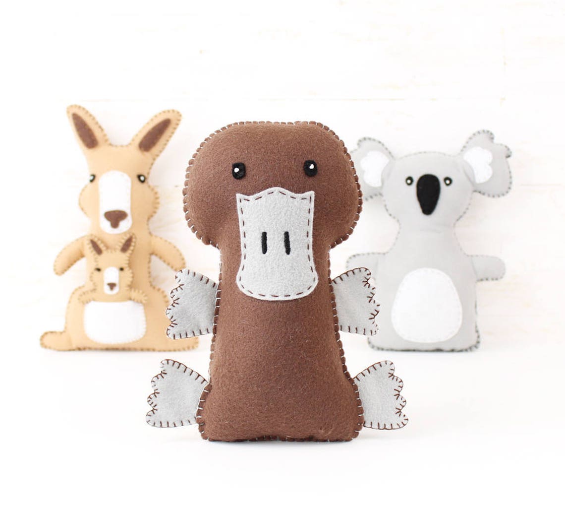 Australian Animal Sewing Patterns Felt Hand Sewing Patterns Etsy