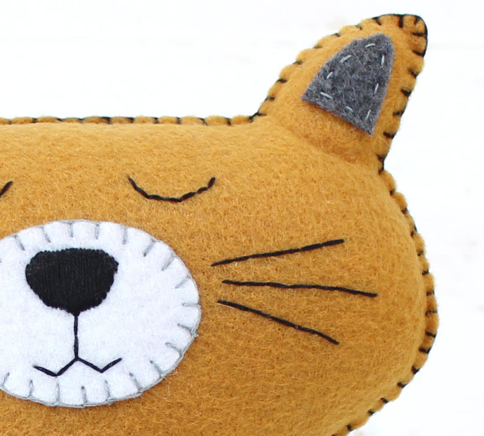 Cat Sewing Pattern Felt Cat Easy Hand Sewing Pattern for Etsy