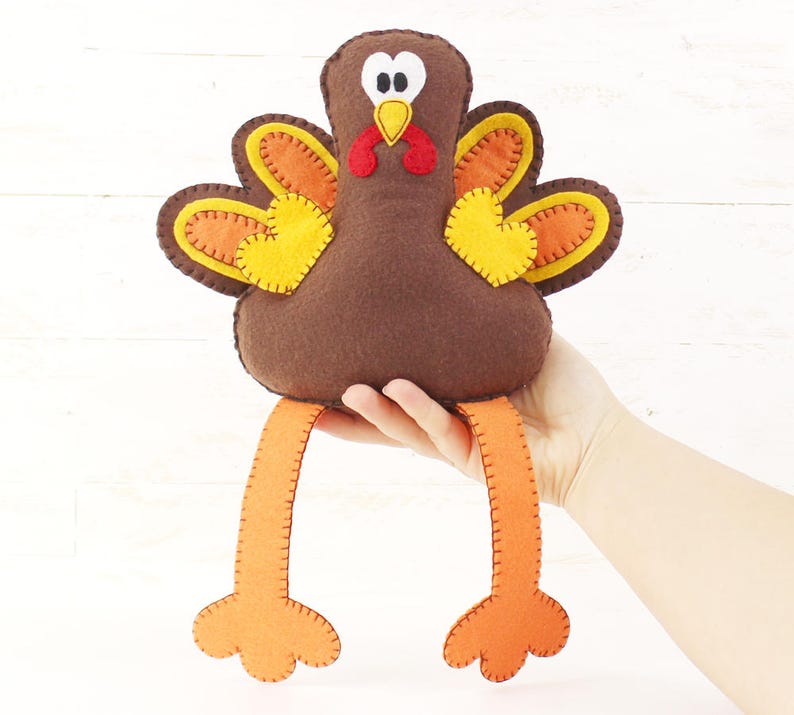Turkey Sewing Pattern Felt Turkey Stuffed Animal Pattern - Etsy
