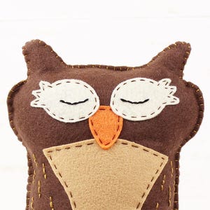 Hand sewn felt owl