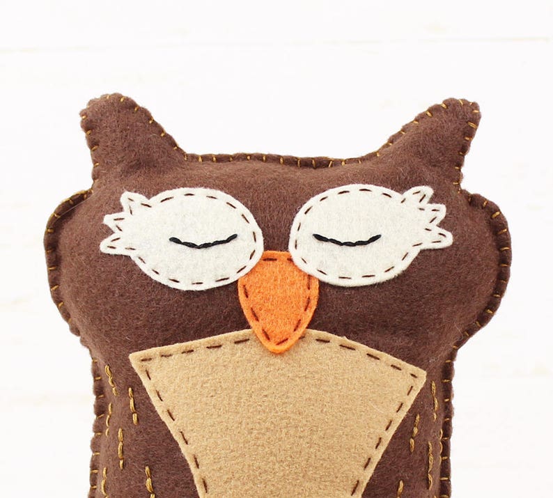 Hand sewn felt owl