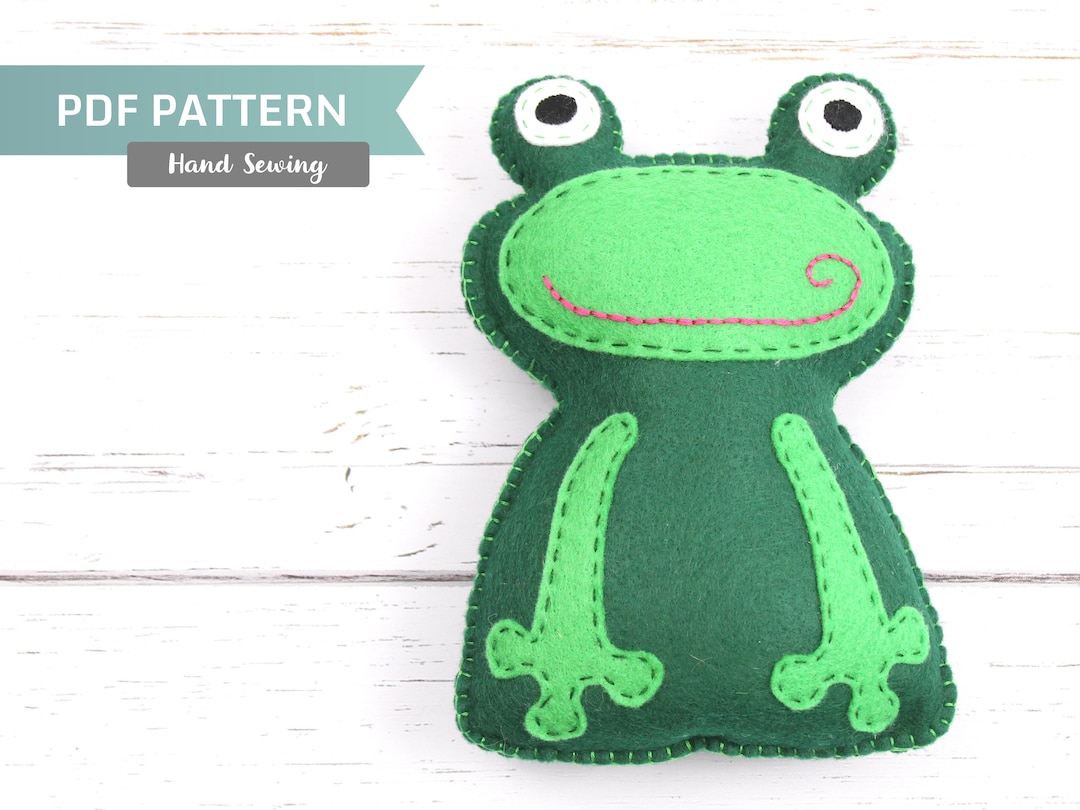 Frog Sewing Pattern Frog Stuffed Animal Hand Sewing Pattern Etsy