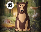 Felt Bear Sewing Pattern: Hand Sewn Plush Toy (PDF SVG)