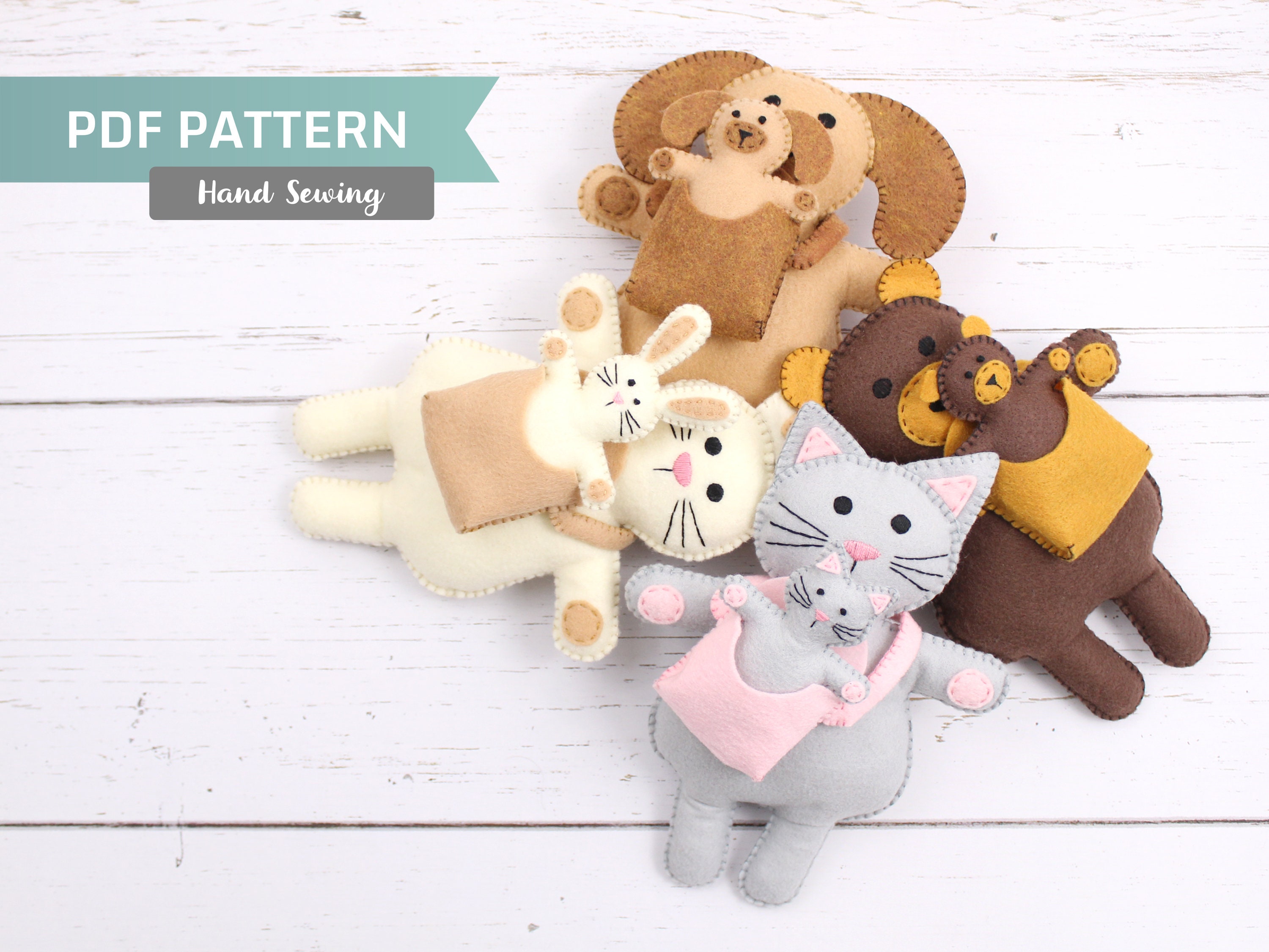 PDF PATTERN - Heart & Home Wool Felt Ornaments Pattern – Snuggly Monkey