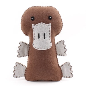 Platypus Stuffed Animal Sewing Pattern, Duck Billed Platypus Hand ...