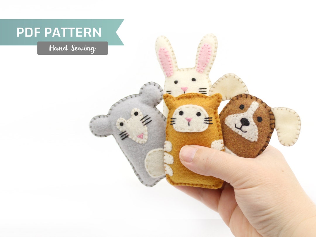 Mums and Babies Stuffed Animal Sewing Patterns, Felt Hand Sewing