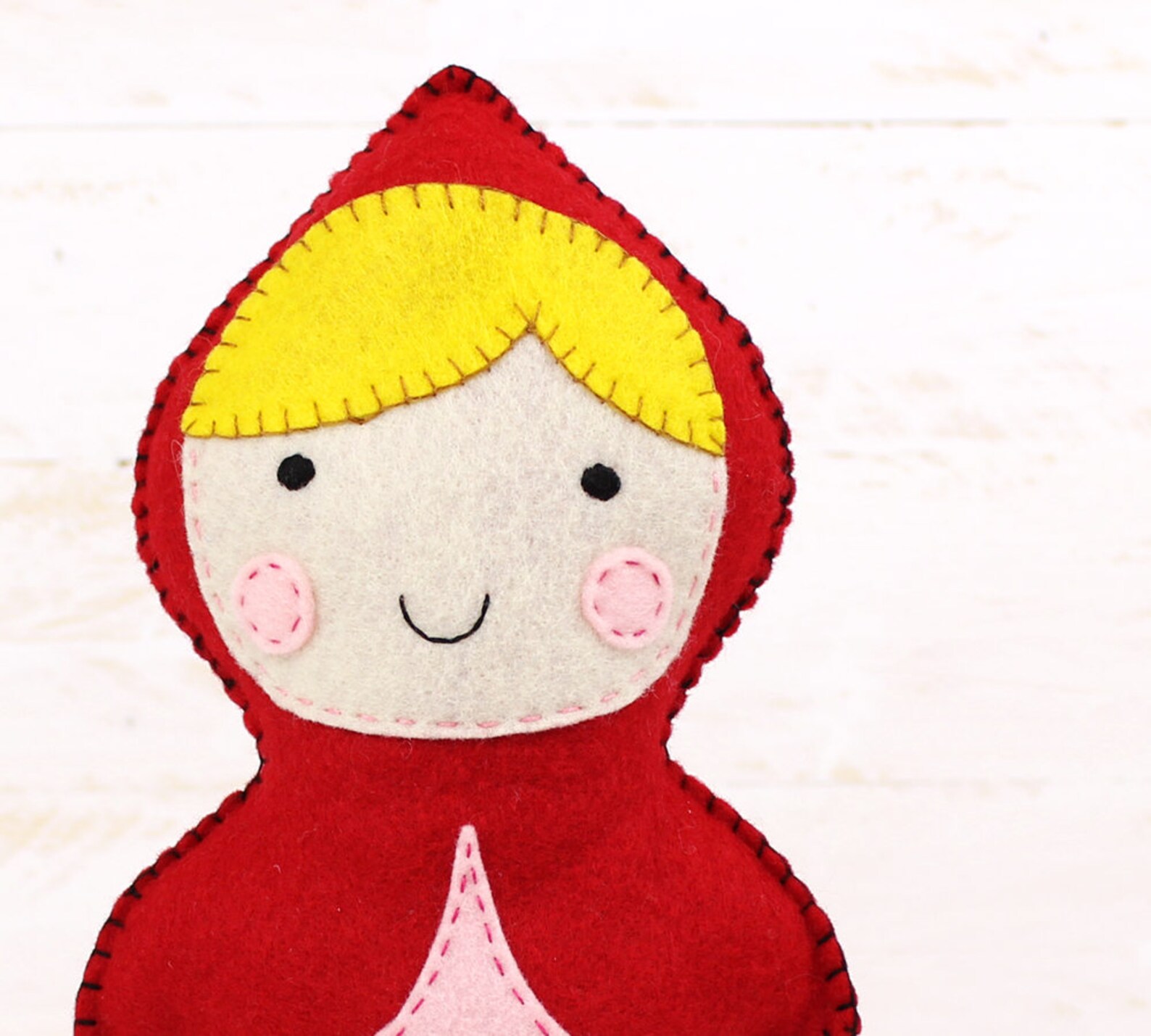 Little Red Riding Hood Sewing Pattern Stuffed Doll Hand Etsy