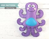 Octopus Stuffed Animal Pattern, Octopus Hand Sewing Pattern, Plush Octopus Sewing Pattern, Instant Download PDF SVG DFX