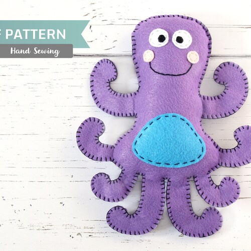 Octopus Stuffed Animal Pattern Octopus Hand Sewing Pattern Etsy
