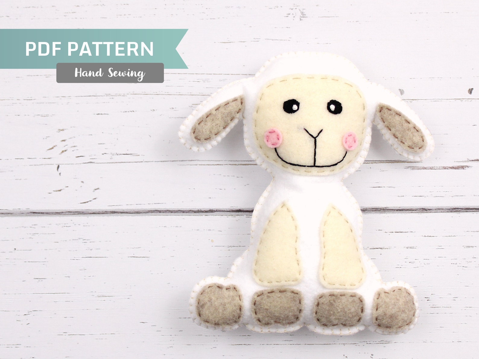 Lamb Stuffed Animal Sewing Pattern Plush Lamb Sewing Pattern Etsy