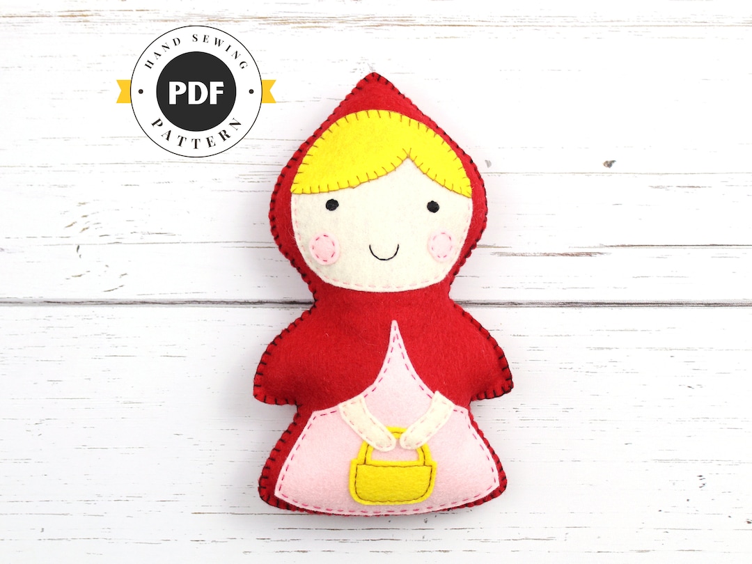 Little Red Riding Hood Sewing Pattern Stuffed Doll Hand Sewing Fairy